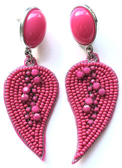 Ohrstecker rot; Soutache Ornament