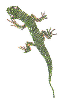 Jumbo Brosche Eidechse - Lizard brooch