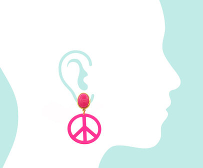 &quot;PEACE&quot; neonpink