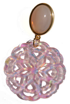 Laser Cut Bl&uuml;ten-Ornament, abalone lila
