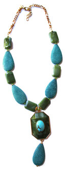 Deco Necklace koralle/quaste