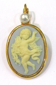 Brisur Putto hellblau 25 x 18