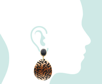 Tiger-Muster XL braun schwarz