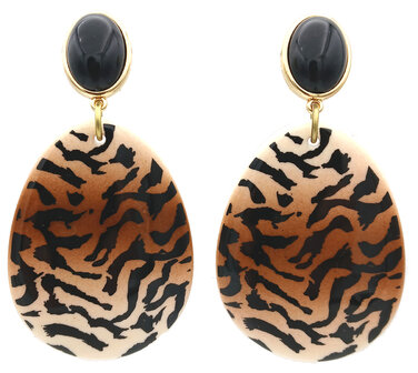 Tiger-Muster XL braun schwarz