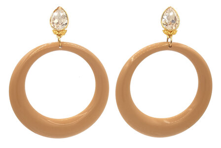 Ohrstecker mit Jumbo Ringen wei&szlig;