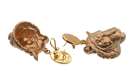 Ohrstecker mit goldfarbigem Tigerkopf