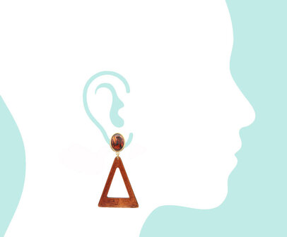 Acryl-Amber-Triangel, durchschimmernd