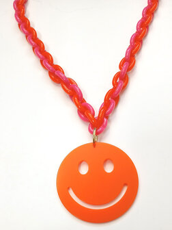 Halskette "Smiley" gr&uuml;n