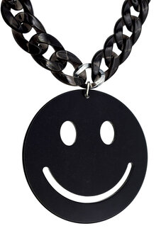 Halskette "Smiley" gr&uuml;n