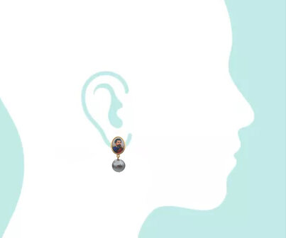 M&auml;rchenk&ouml;nig Ludwig II + graue Muschelkern-Perle