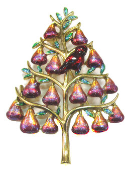 Brosche Weihnachtsbaum Birne