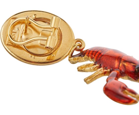 kleiner Hummer für die Feiertage - Lobster am roten Cabochon