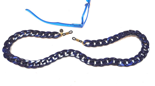 Brillenkette blau-marmoriert