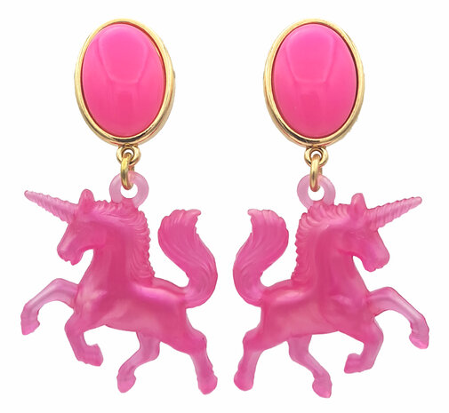 Einhorn pink an pink Acryl-Cabochon