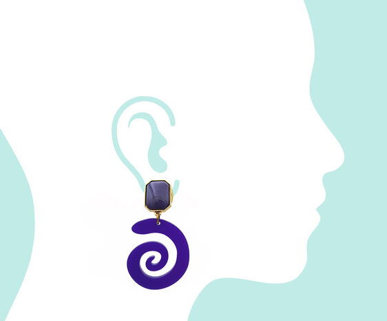 Spirale-Ornament violett