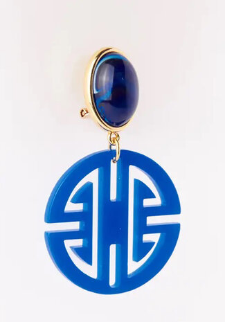 Art-Deco Laser-Cut Ornament blau