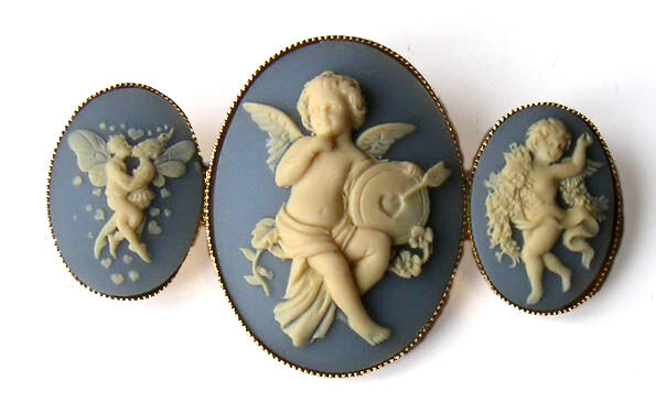 Armband 2-reihig, Putto blau