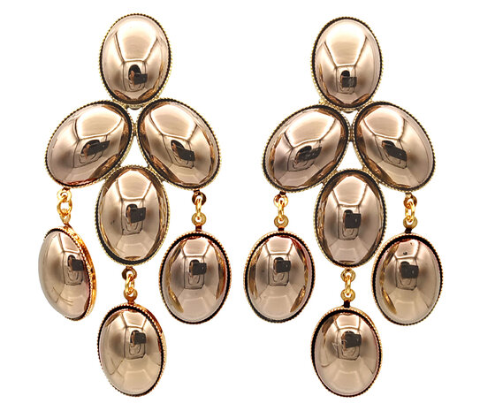 Chandelier-Stecker ovale Cabochons Kupfer-Ton