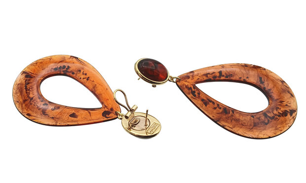 Acryl-Amber-Tropfen, durchschimmernd