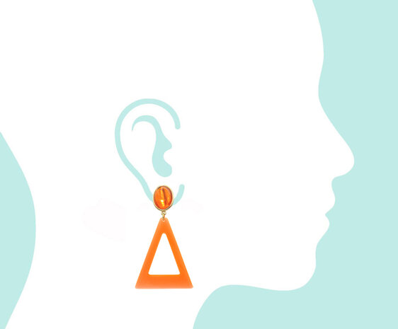 Acryl-Triangel orange, durchsichtig