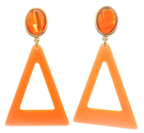 Acryl-Triangel orange, durchsichtig