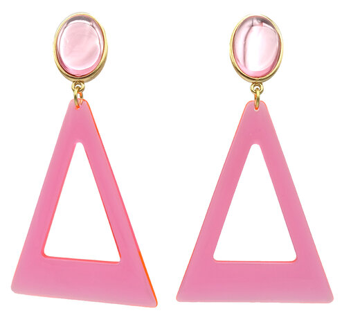 Acryl-Triangel rosa, durchsichtig