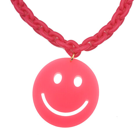 Halskette "Smiley" gr&uuml;n