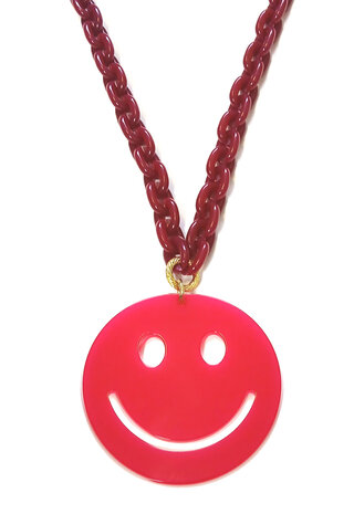 Halskette "Smiley" gr&uuml;n