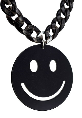 Halskette "Smiley" gr&uuml;n