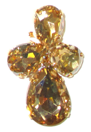 Cluster Crystal apricot mit Koraline Tropfen