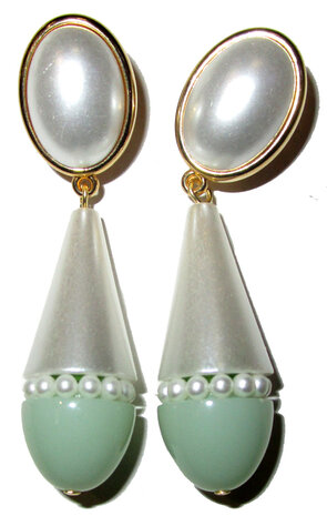 Behang Perle-Jade - Art-Deco-Look