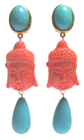 Buddha, koralle + Tropfen