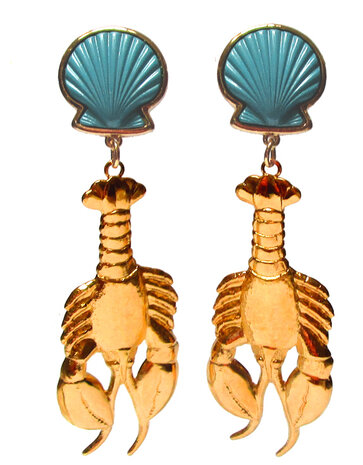 Hummer / Lobster an rotem Cabochon