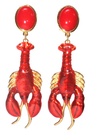 Hummer / Lobster an rotem Cabochon