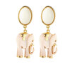 Ohrstecker-oval-cremeweiß-mit-Elefant-in-transparent-beige