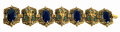 Glieder-Armband--vergoldet-emailliert-ägyptische-Motive