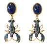 kleiner-Hummer-für-die-Feiertage-Lobster-am-marineblauen-Cabochon