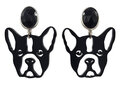 Ohrstecker-versilbert-mit-Laser-Cut-Behang-Französische-Bulldogge-schwarz