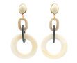 Ohrstecker-beige-schwarz-und-beige-Jumbo-Ring