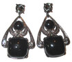 Ohrstecker-Deco-Altsilber-schwarz