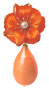 Blüten-Clips-orange-mit-Jumbo-Watteperle-Tropfen-in-orange