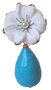 Blüten-Clips-weiß-mit-Jumbo-Watteperle-Tropfen-in-blau-türkis