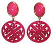 Laser-Cut-rundes-Ornament-mit-Lilienform:-pink-marmoriert